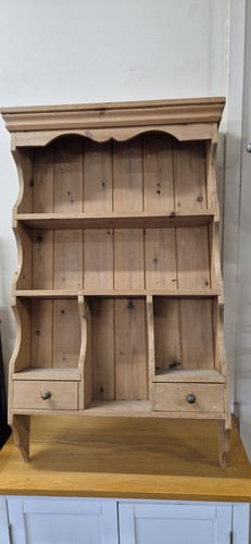 Vintage pine wall dresser - pine,