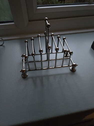 Silver plated toast - silver, rack