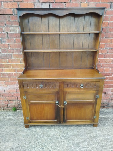 Vintage oak welsh dresser - oak,