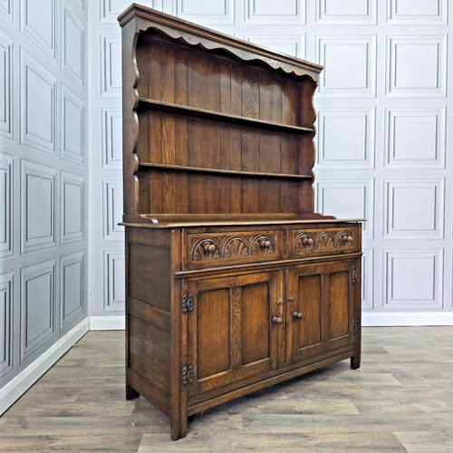 Antique english oak dresser - antique,