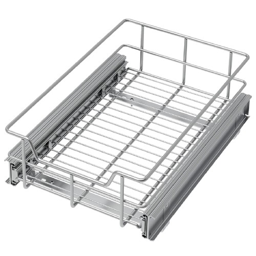 Pull out cabinet organizer - out,