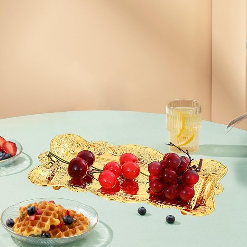 Golden fruit plate creative - golden,