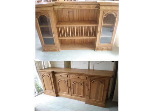 Large glazed waxed pine - large,