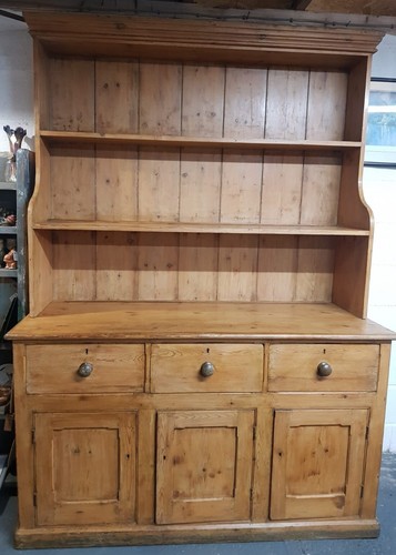 Antique pine kitchen dresser - pine,
